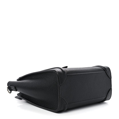 Celine Drummed Calfskin Nano Luggage Black 4 of 12