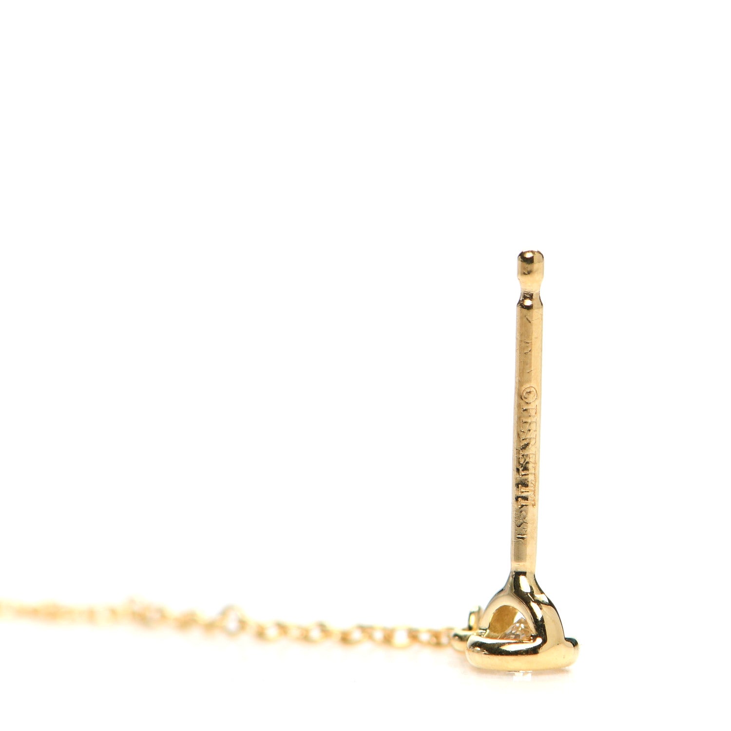 Tiffany 18K Yellow Gold Diamond .39ctw Elsa Peretti Diamonds by the Yard Drop Earrings 4 of 5