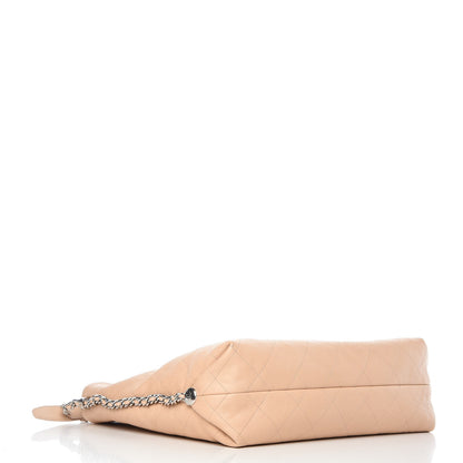 Chanel Grained Calfskin Stitched Medium Braided With Style Hobo Beige 4 of 8