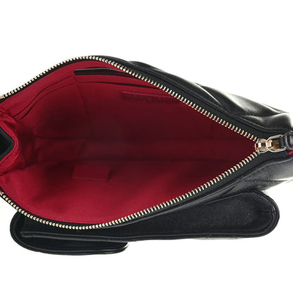 Chanel Lambskin Quilted Chanel 19 Pouch With Handle Black 4 of 4
