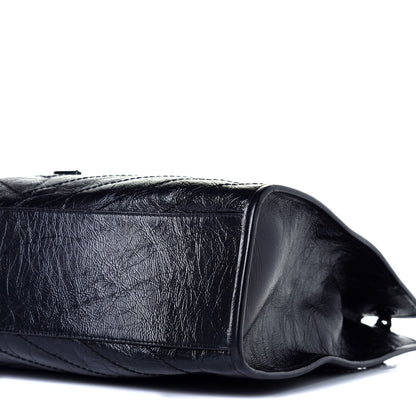 Saint Laurent Crinkled Calfskin Matelasse Monogram Large Niki Shopper Tote Black 8 of 8