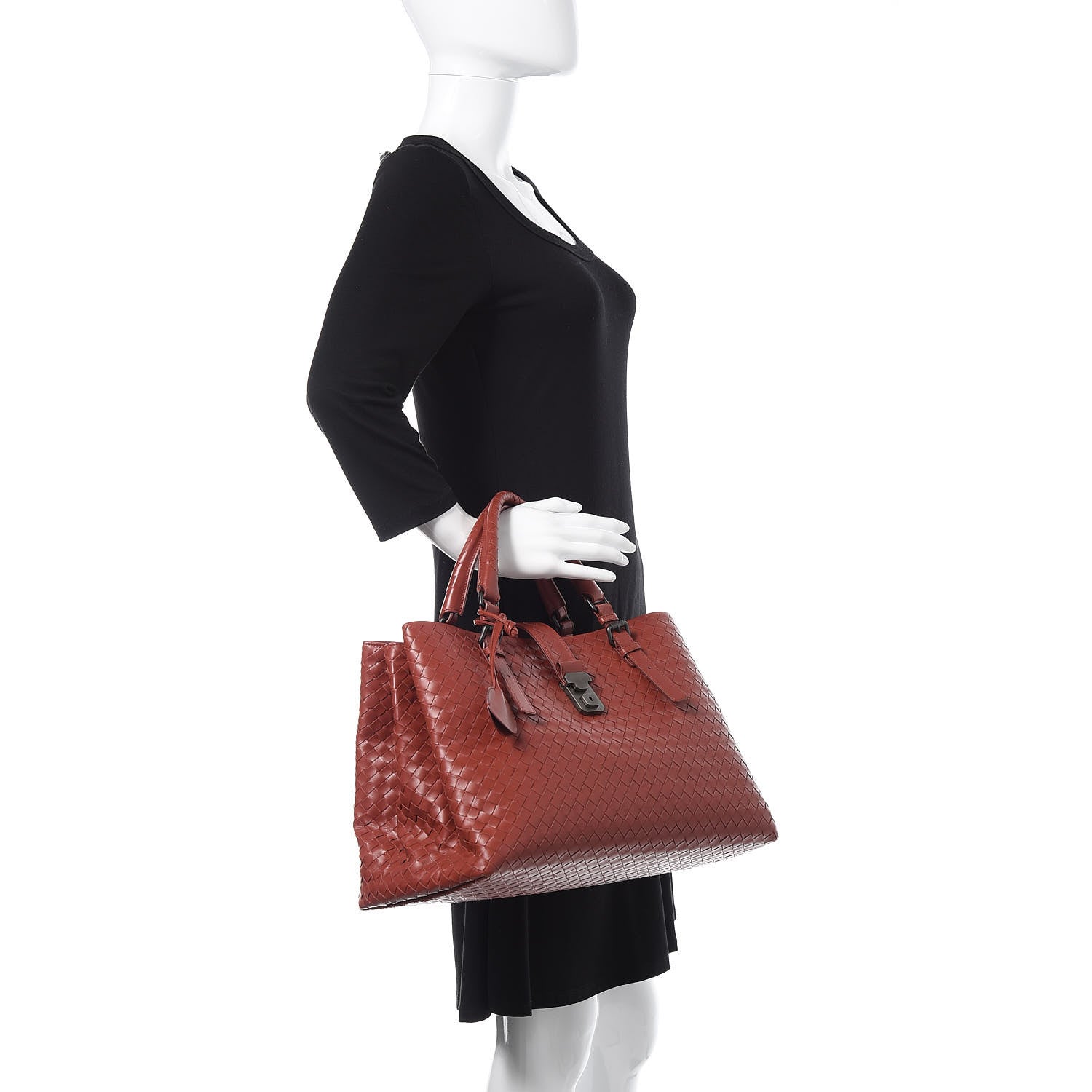 Bottega Veneta Nappa Intrecciato Medium Roma Tote Brique 2 of 10