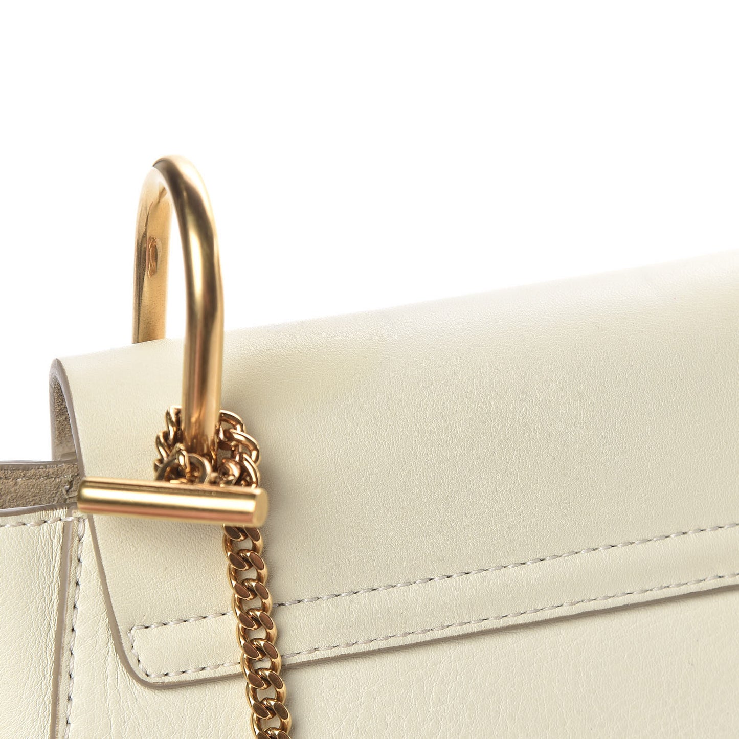 Calfskin Perforated Mini Drew Shoulder Bag White