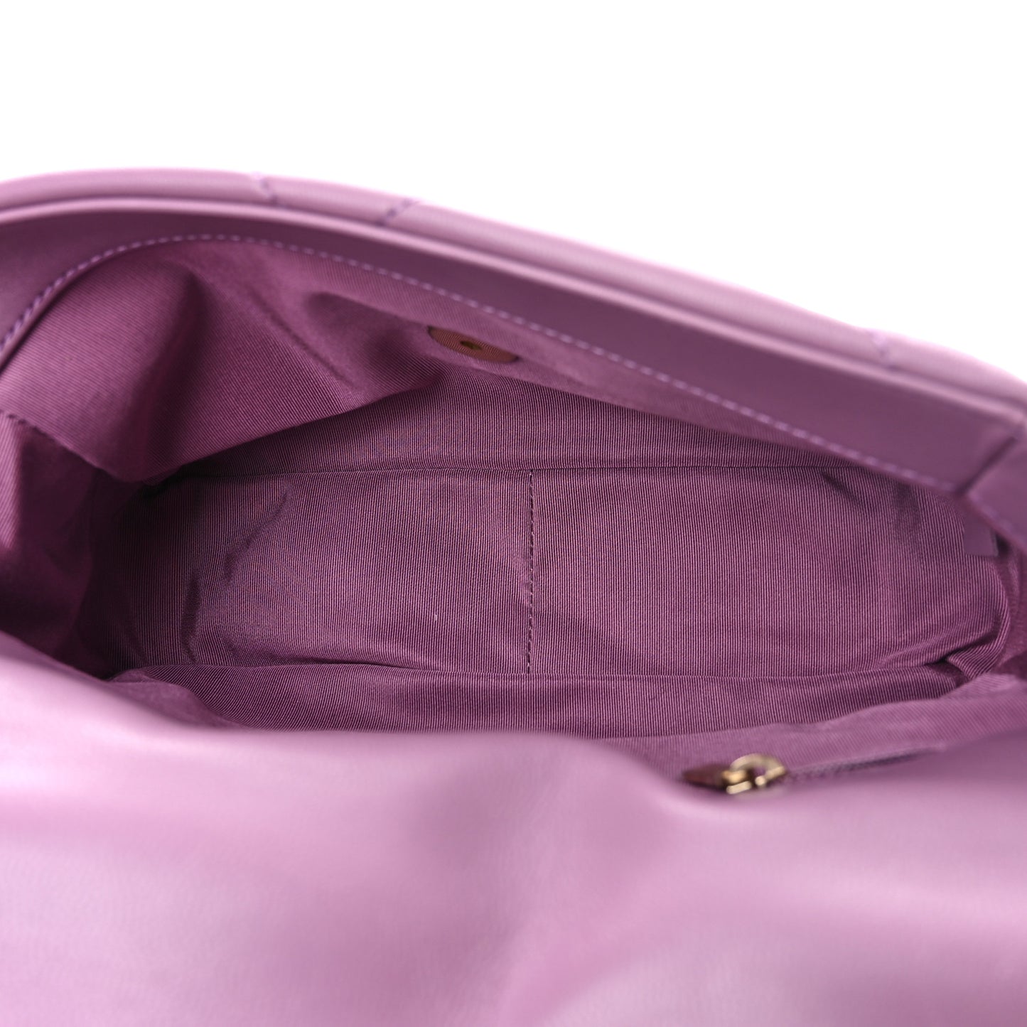 Goatskin Quilted Medium Chanel 19 Flap Violet Purple