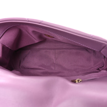 Chanel Goatskin Quilted Medium Chanel 19 Flap Violet Purple 5 of 11