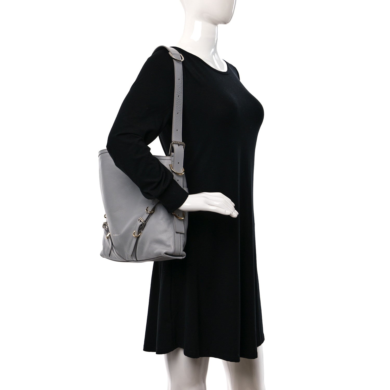 Givenchy Calfskin Medium Voyou Bag Light Grey 2 of 10