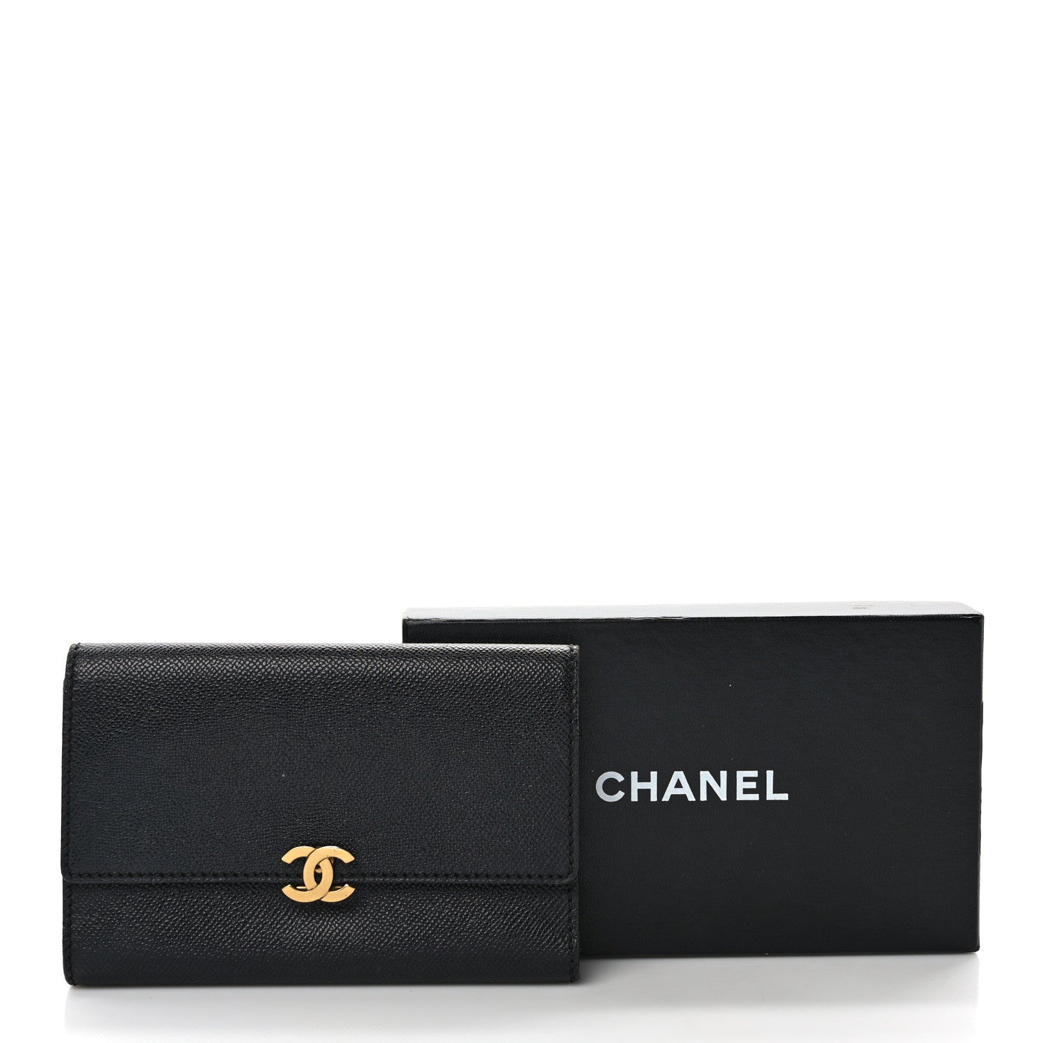 Chanel Grained Calfskin CC Flap Wallet Black 7 of 7
