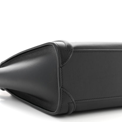 Celine Smooth Calfskin Nano Luggage Black 9 of 11