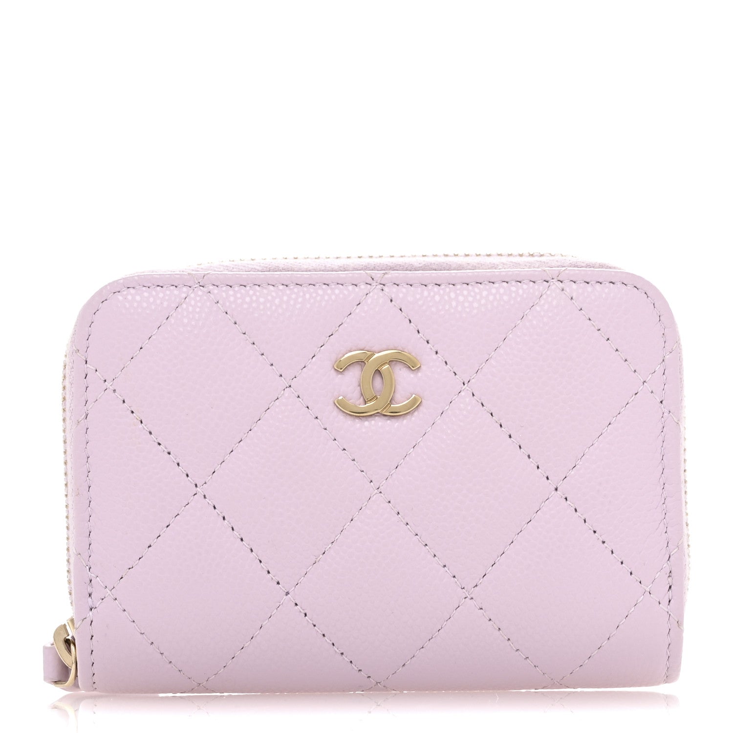 Chanel Caviar Quilted Zip Coin Purse Light Pink 1 of 10
