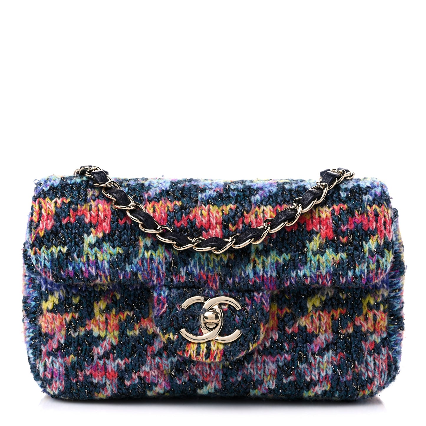 Knit Mini Rectangular Flap Multicolor