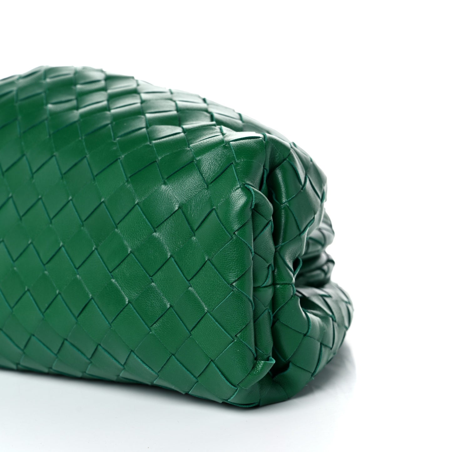 Nappa Maxi Intrecciato The Pouch Oversized Clutch Racing Green