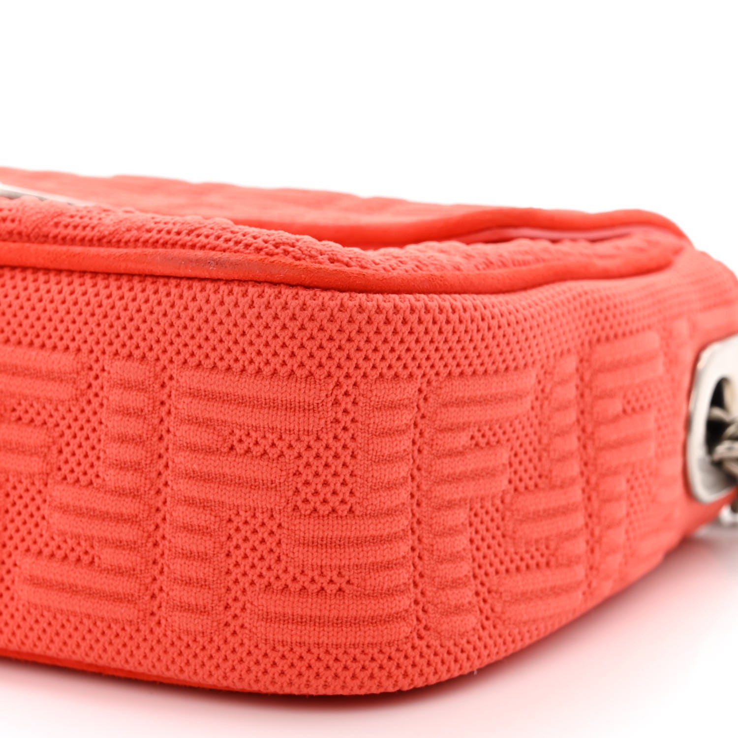Fendi Technical Fabric FF Midi Chain Baguette Tulipano 11 of 12