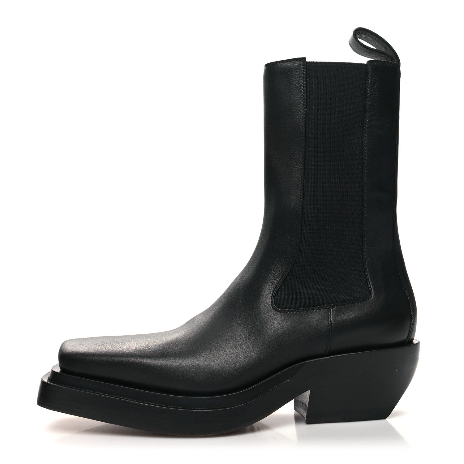 Bottega Veneta Calfskin Lean Mid-Calf Boots 38.5 Black 1 of 6