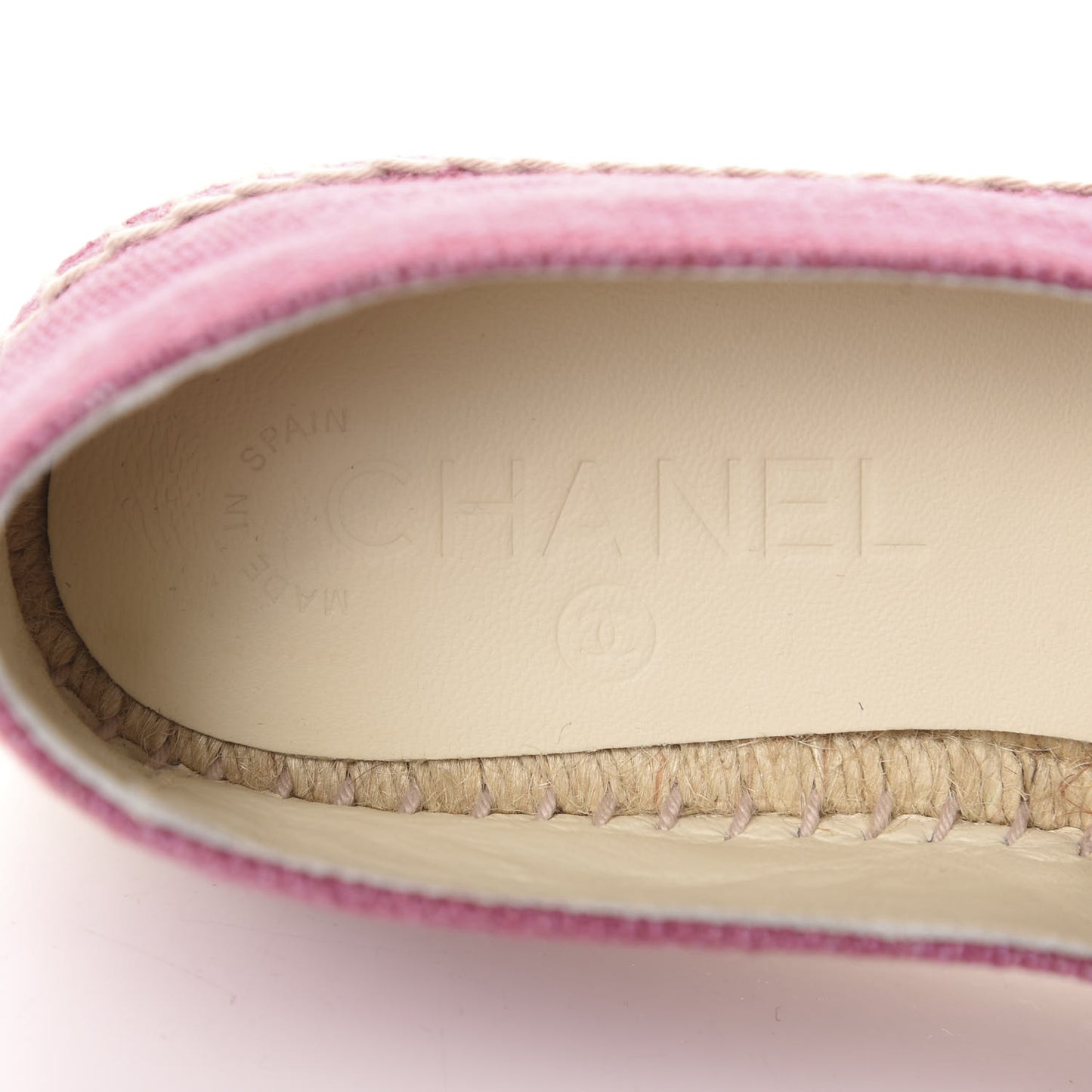 Linen CC Espadrilles 36 Pink Black