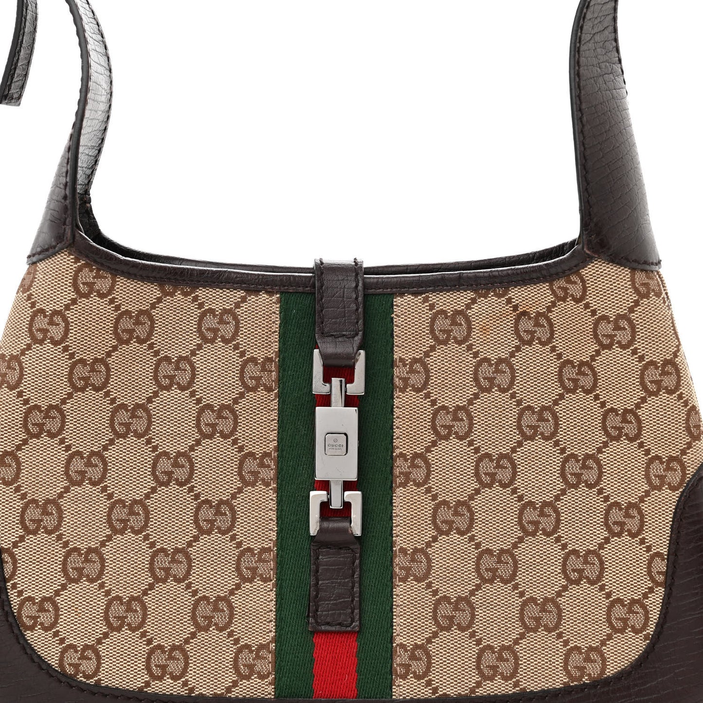 Monogram Web Small Jackie O Hobo Dark Brown