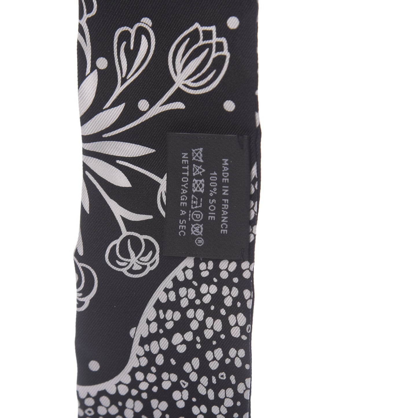 Silk Les Leopards Twilly Black White