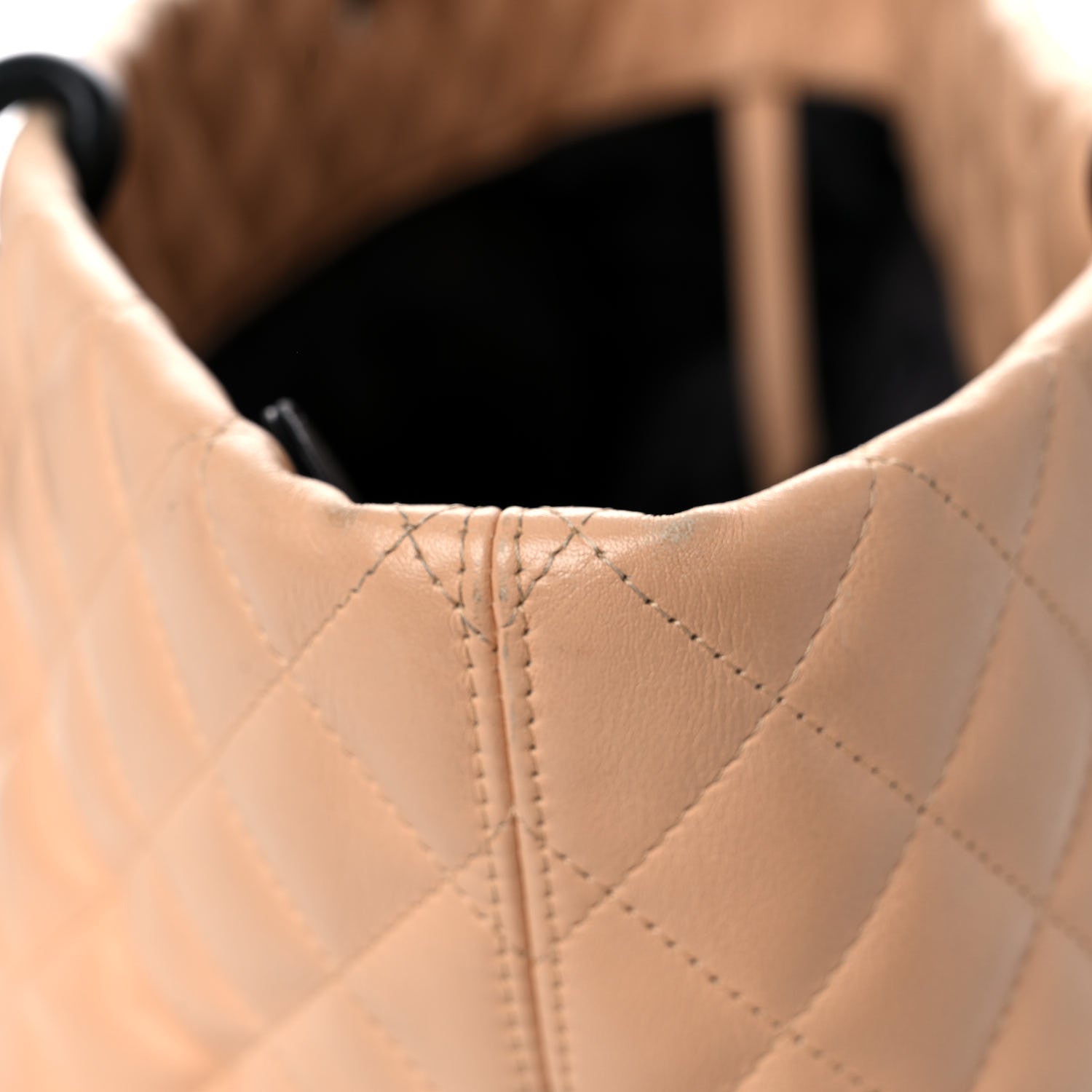 Chanel Calfskin Quilted Large Cambon Tote Beige Black 15 of 21