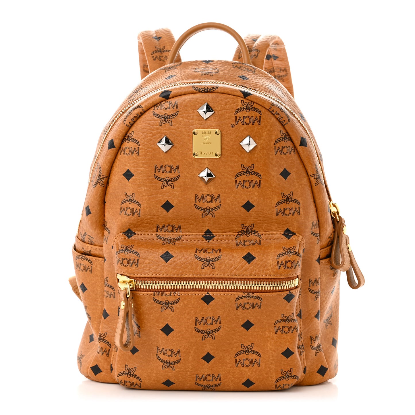 Visetos Small Sprinkle Stud Stark Backpack Cognac