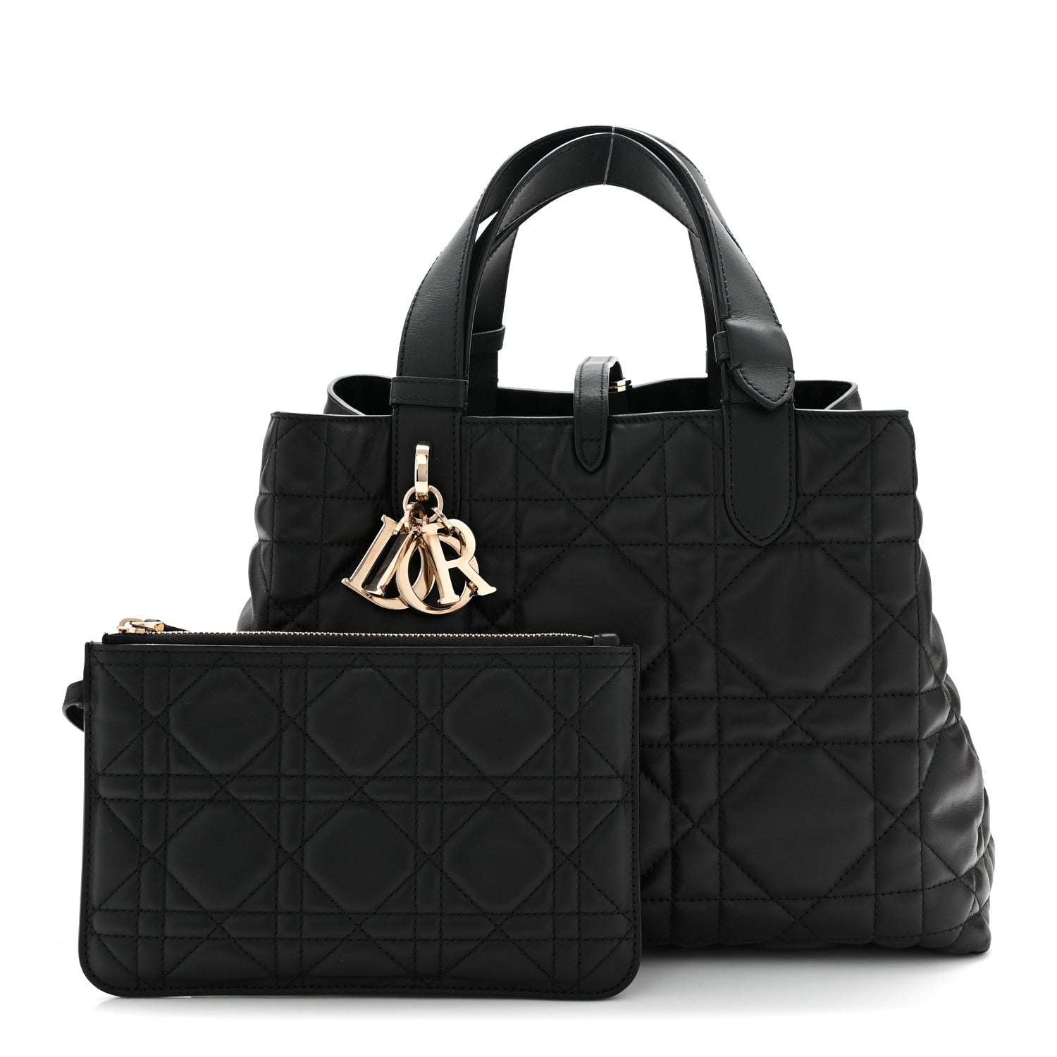Christian Dior Calfskin Macrocannage Medium Toujours Black 3 of 11