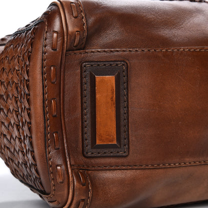 Gucci Calfskin Handmade Medium Top Handle Bag Brown 13 of 16