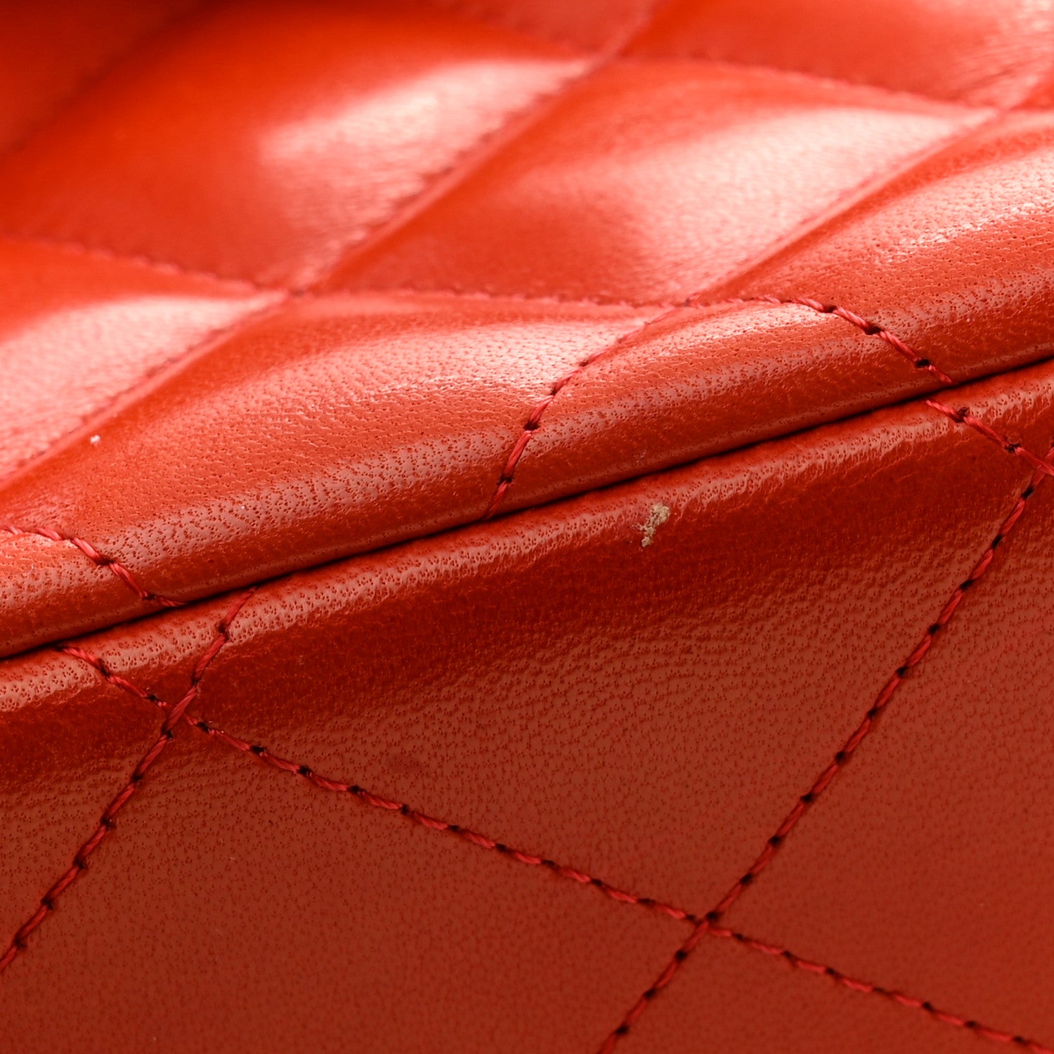 Chanel Lambskin Quilted Jumbo Double Flap Red 12 of 12