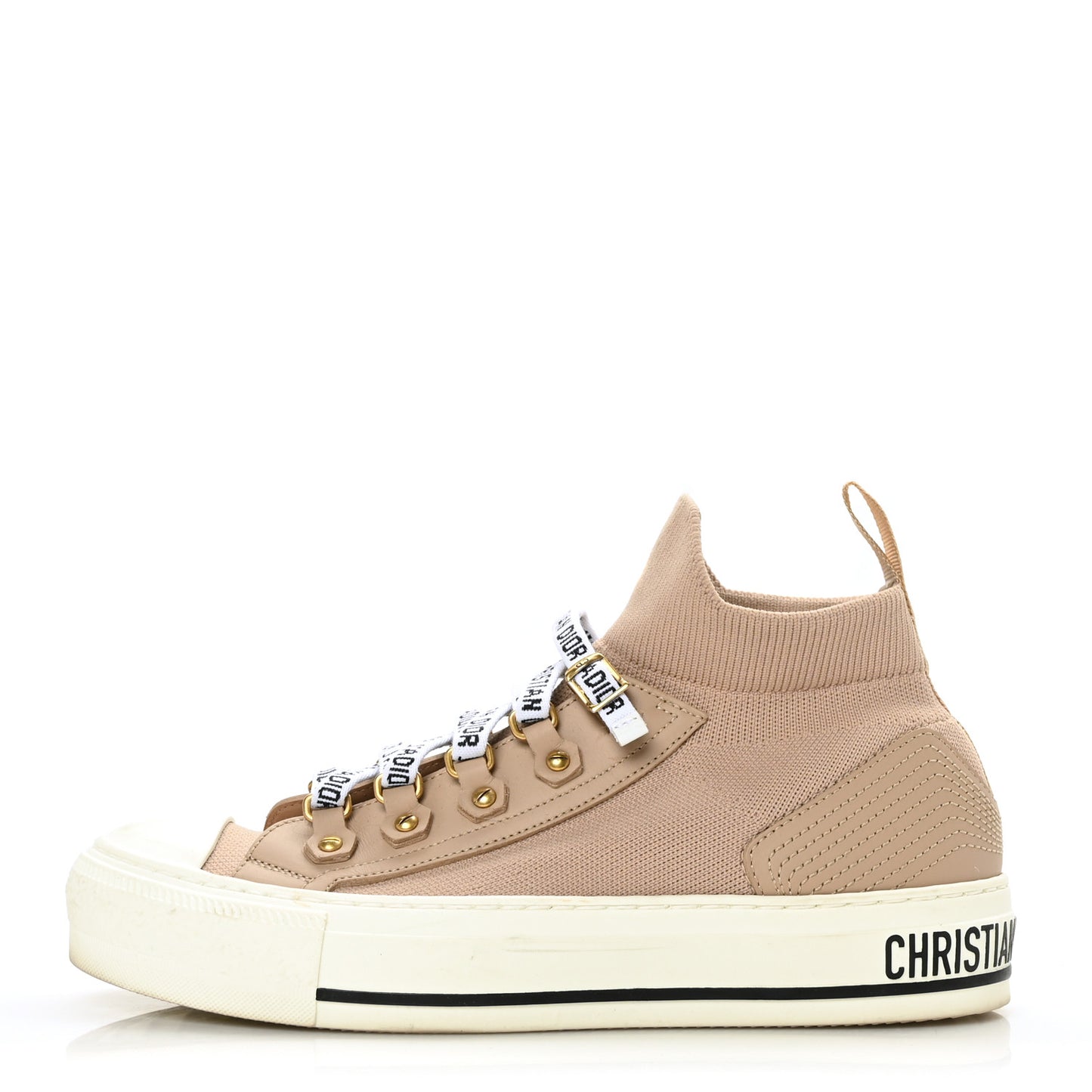 Technical Knit Womens Walk'n Dior High Top Sneakers 36 Nude