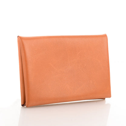 Hermes Barenia Calvi Pop Card Case Fauve Bleu Saphir 3 of 7