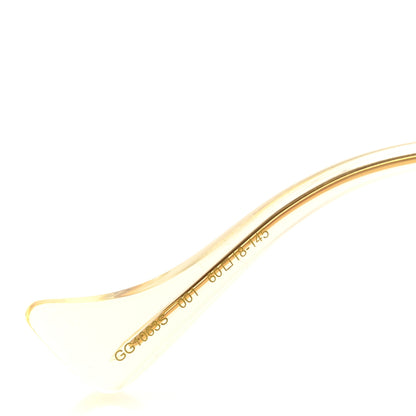 Gucci Metal Oversized Square Frame Sunglasses GG1063S Gold 6 of 7
