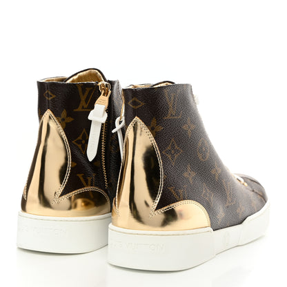 Louis Vuitton Patent Monogram Stellar Sneaker Boots 40 Gold 4 of 9