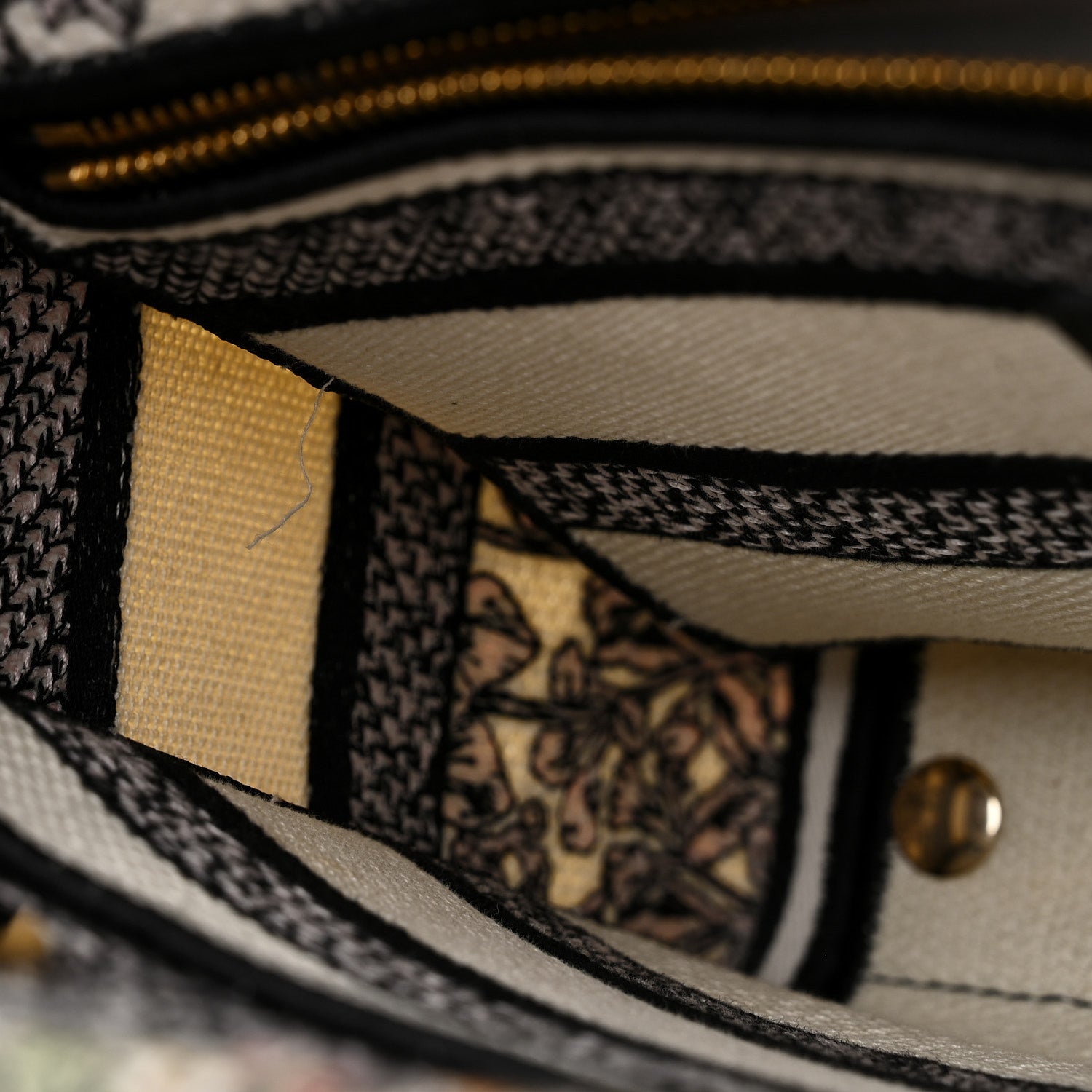 Christian Dior Canvas Around the World Embroidered Medium Lady D-Lite White Multicolor 11 of 11