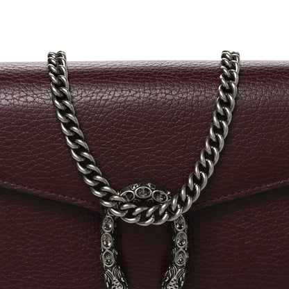 Gucci Dollar Calfskin Crystal Mini Dionysus Chain Wallet Vintage Bordeaux 8 of 11