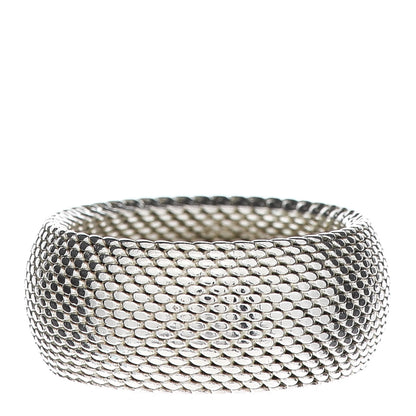 Tiffany Sterling Silver Mesh Somerset Dome Ring 52 6 1 of 5
