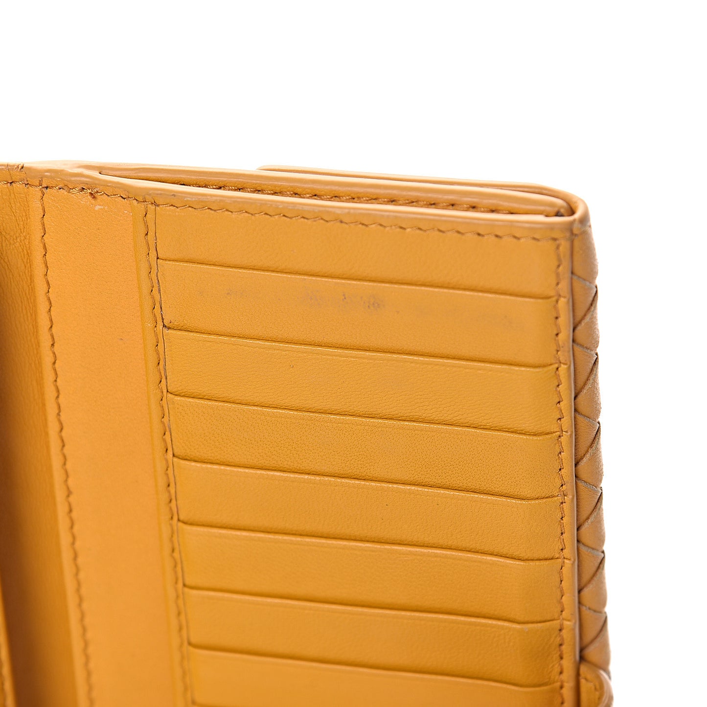 Nappa Intrecciato Continental Wallet Butterscotch