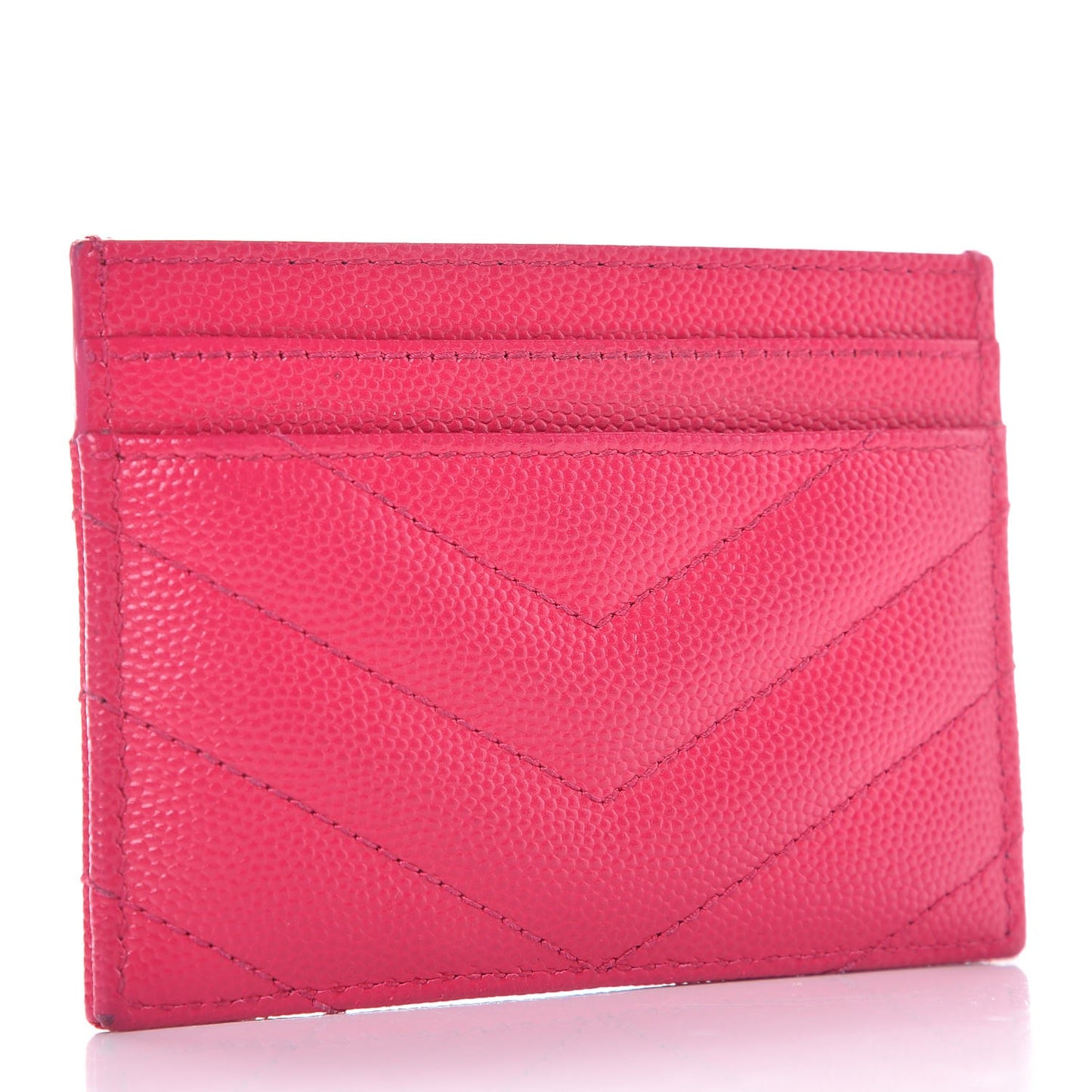 Grain De Poudre Matelasse Chevron Monogram Credit Card Case Bubblegum