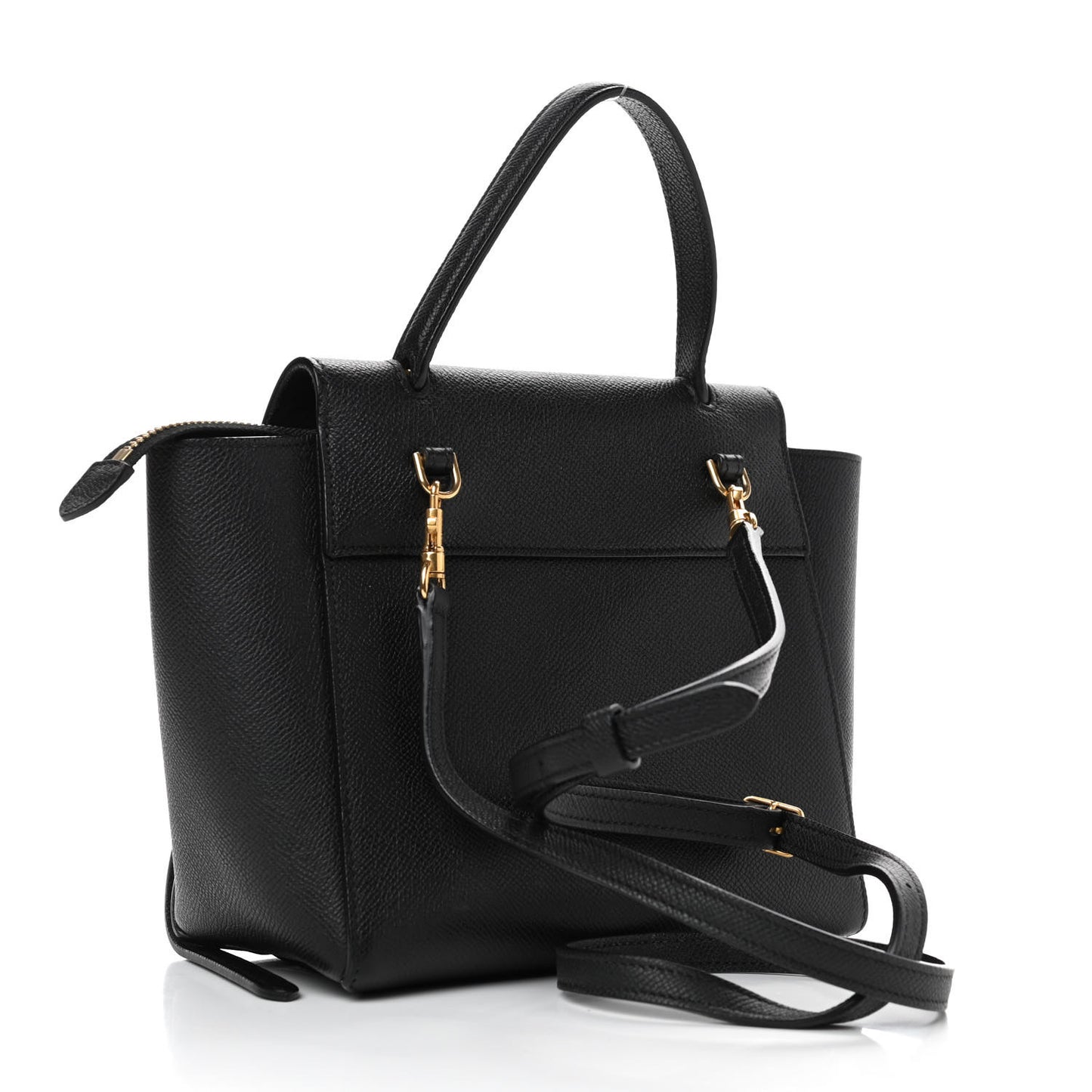 Grained Calfskin Nano Belt Bag Black