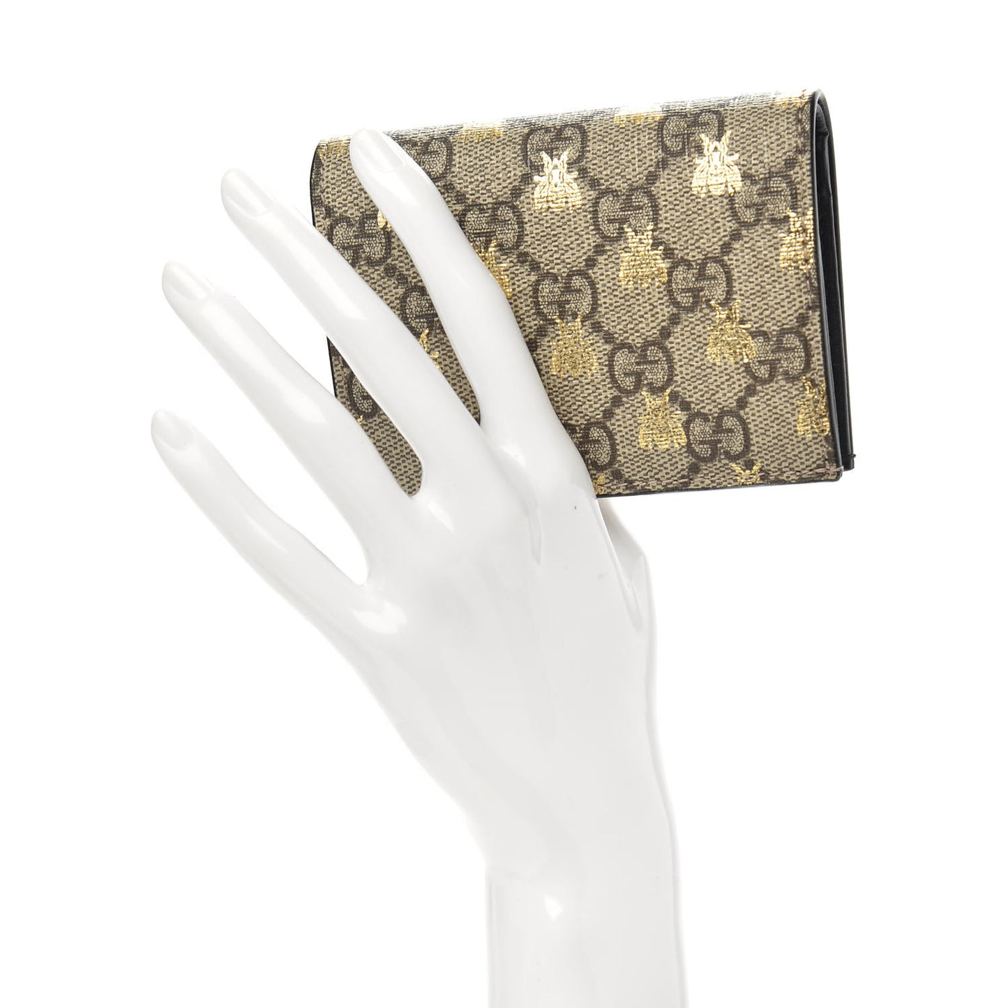 GG Supreme Monogram Bee Print Card Case