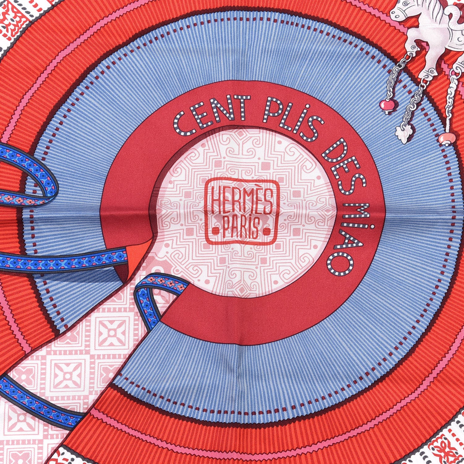 Hermes Silk Cent Plis Des Miao Scarf 90 2 of 4