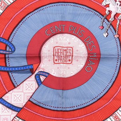 Hermes Silk Cent Plis Des Miao Scarf 90 2 of 4