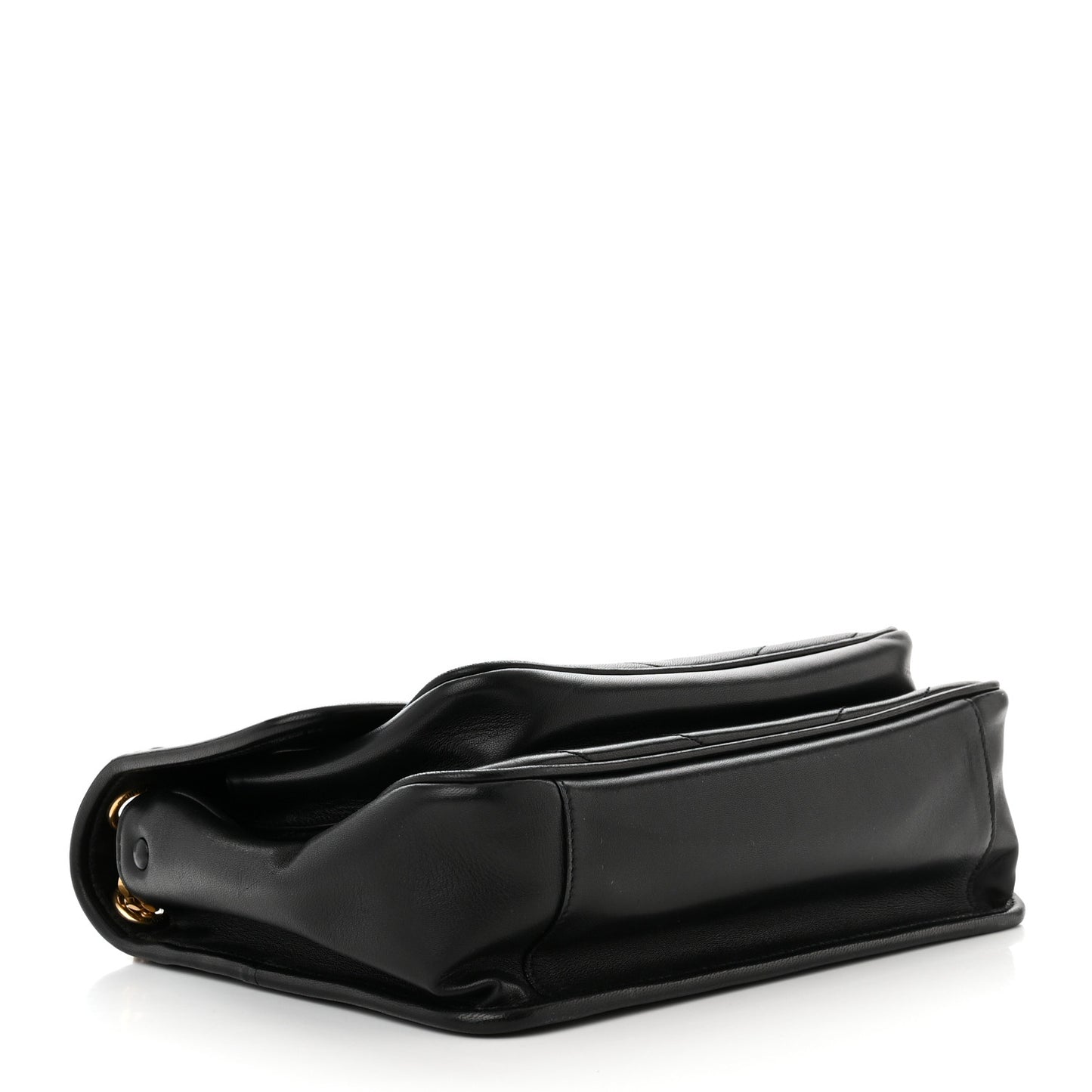 Lambskin Matelasse Monogram Medium Niki Chain Satchel Black