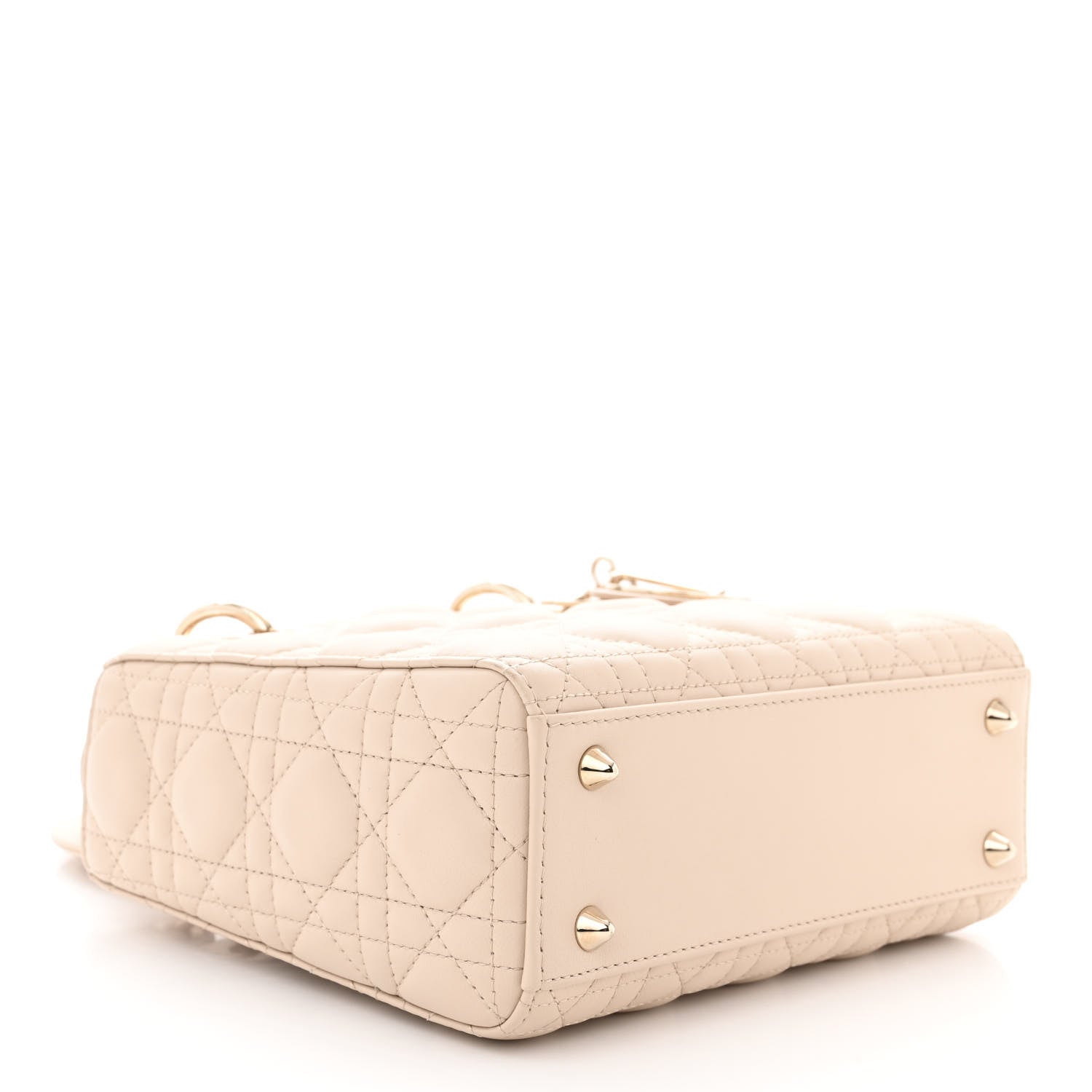 Christian Dior Lambskin Cannage Small My ABCDior Lady Dior Beige 4 of 12