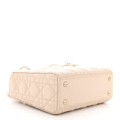 Christian Dior Lambskin Cannage Small My ABCDior Lady Dior Beige 4 of 12