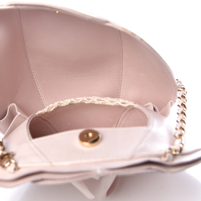 Chanel Lambskin Satin Camellia Clutch Light Pink 5 of 14