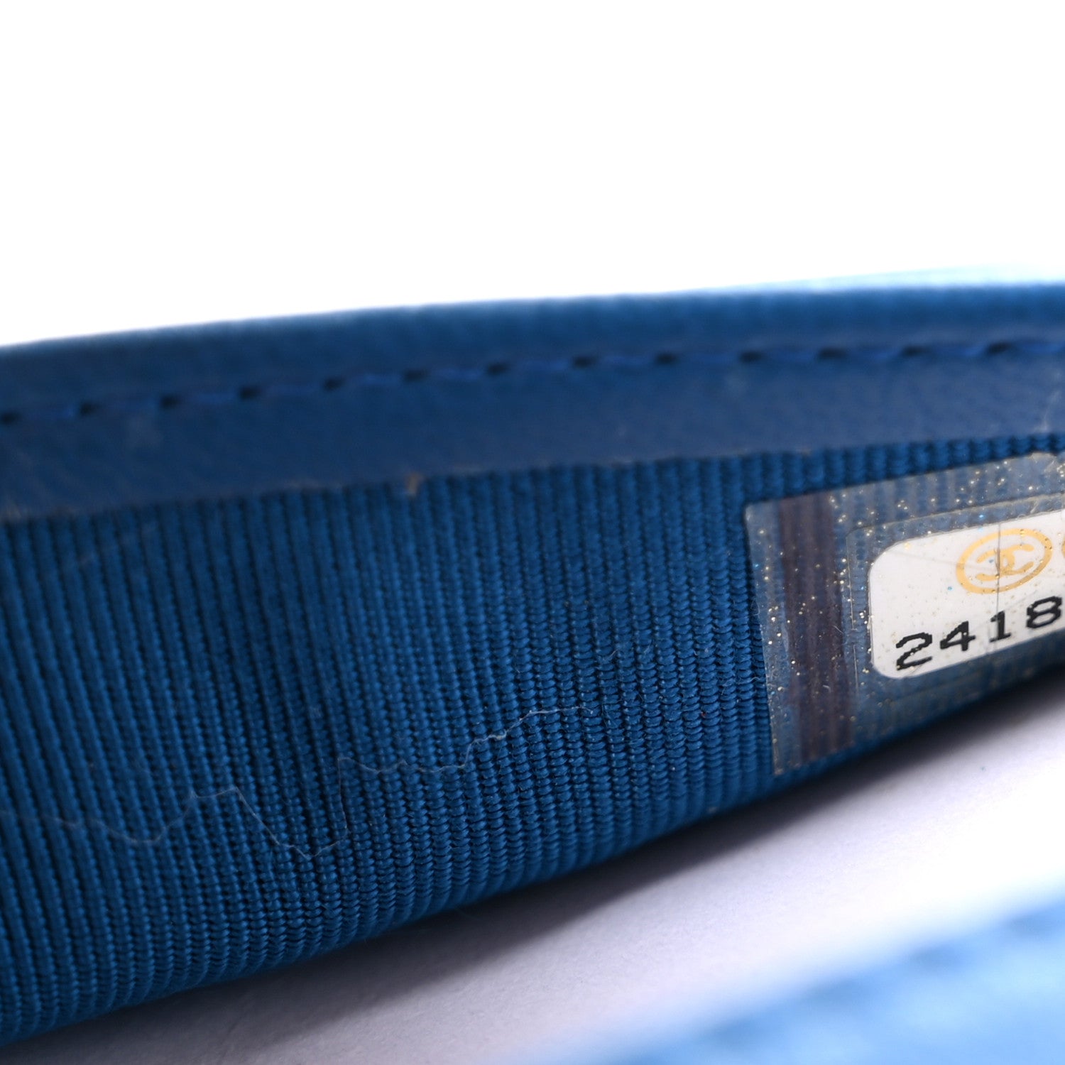 Chanel Lambskin Quilted Card Holder Wallet Blue 7 of 9