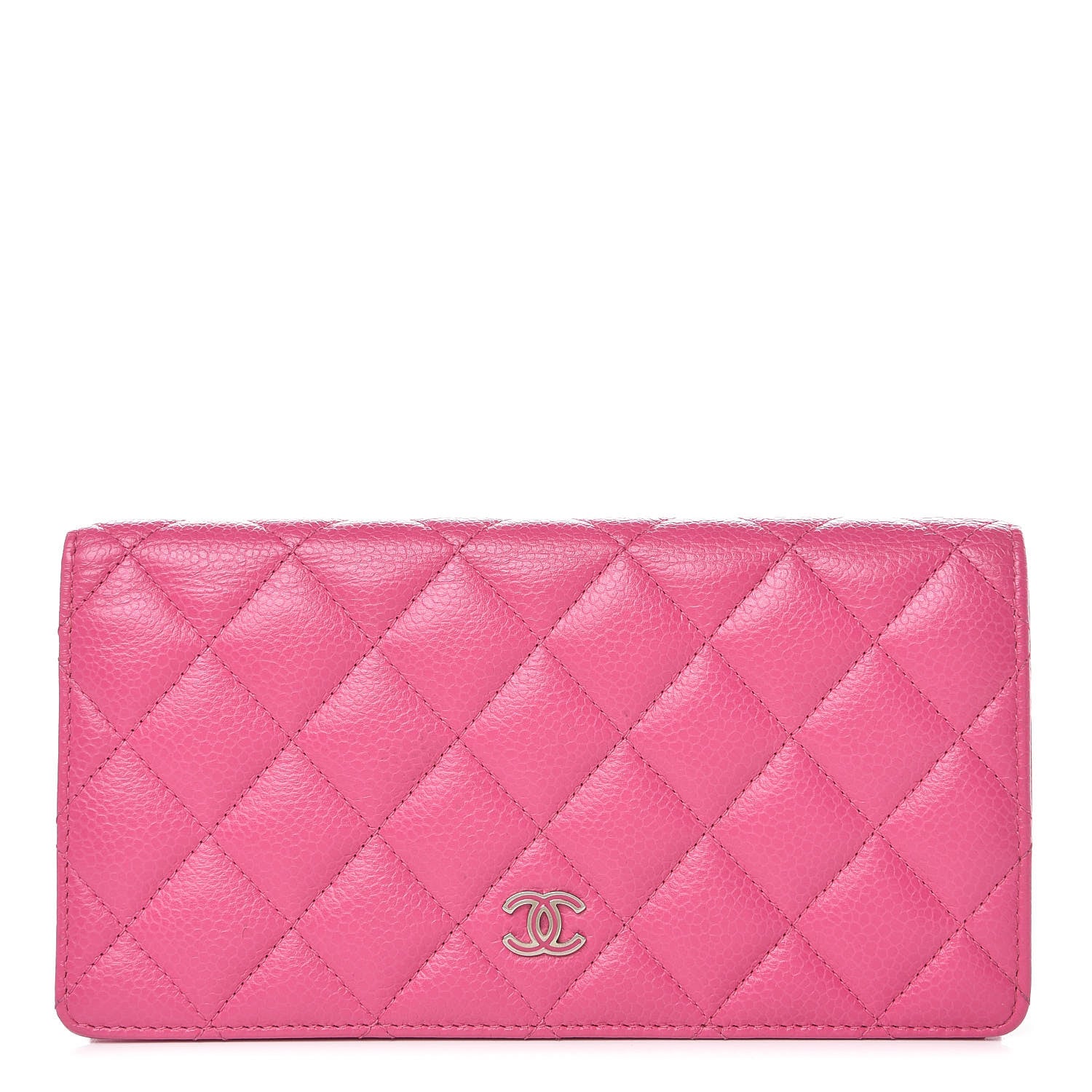 Chanel Caviar Quilted Yen Wallet Pink 1 of 6