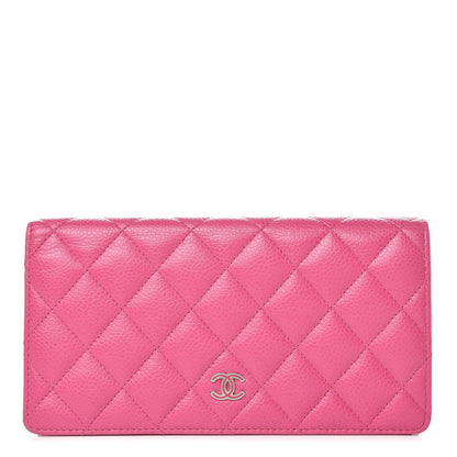 Chanel Caviar Quilted Yen Wallet Pink 1 of 6