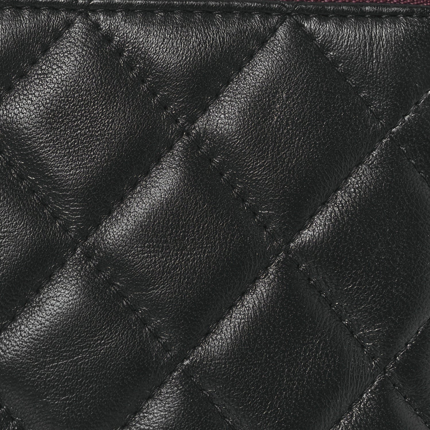 Chanel Lambskin Quilted Medium Cosmetic Case Black 8 of 9