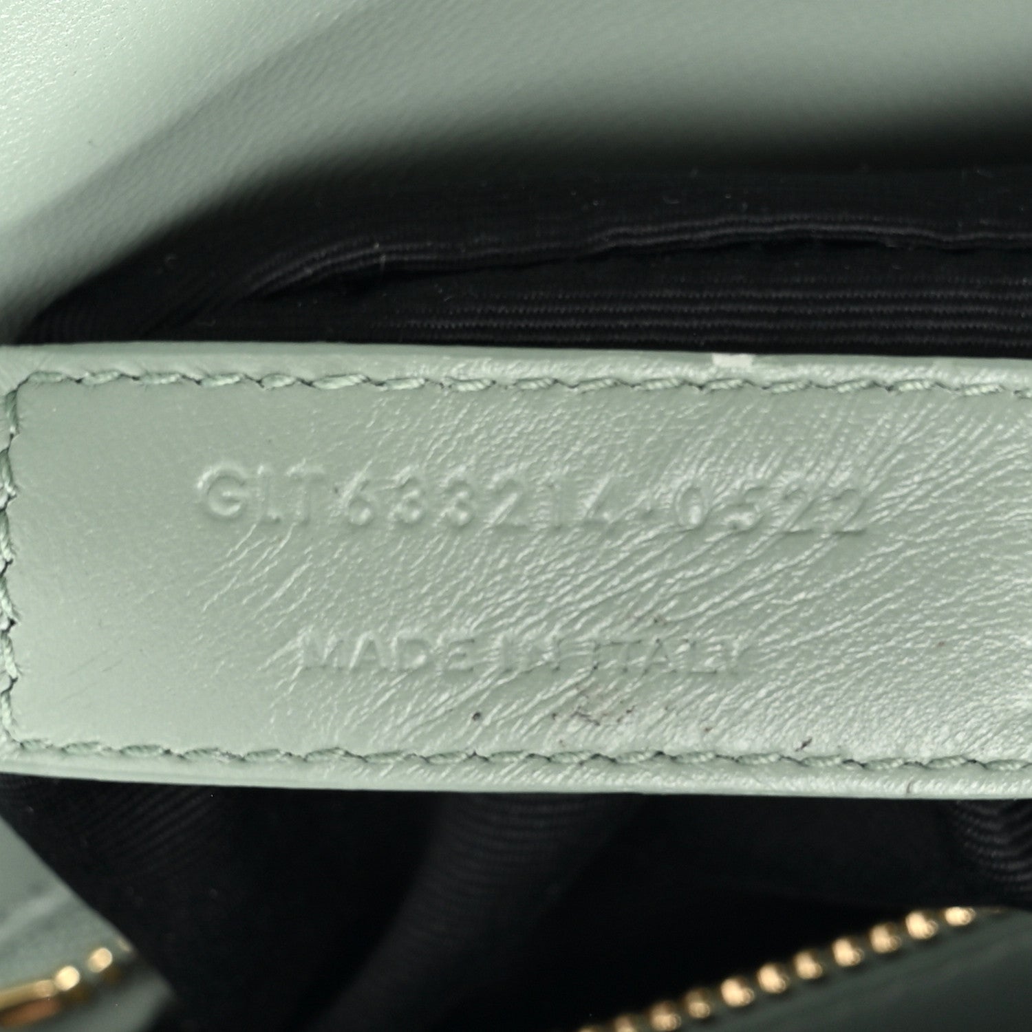 Saint Laurent Smooth Calfskin Carre Satchel Vert Opaline 7 of 18