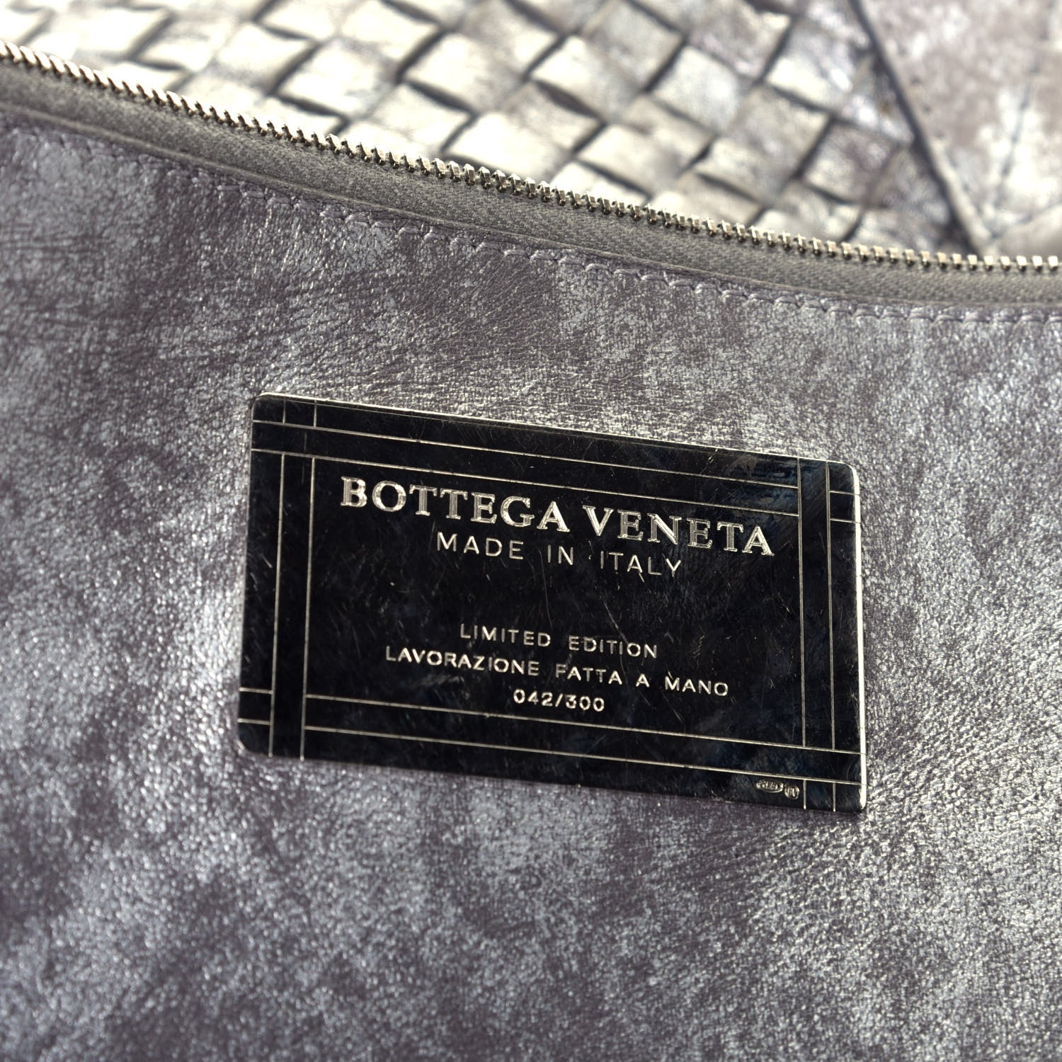 Bottega Veneta Metallic Nappa Intrecciato Medium Moon Cabat Silver 6 of 8