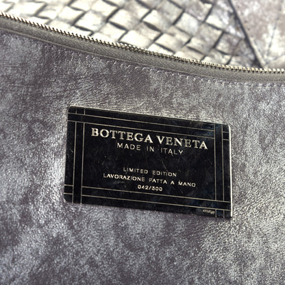 Bottega Veneta Metallic Nappa Intrecciato Medium Moon Cabat Silver 6 of 8