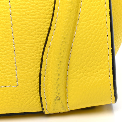 Celine Drummed Calfskin Micro Luggage Citron 10 of 10